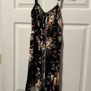 Floral Black Dress
